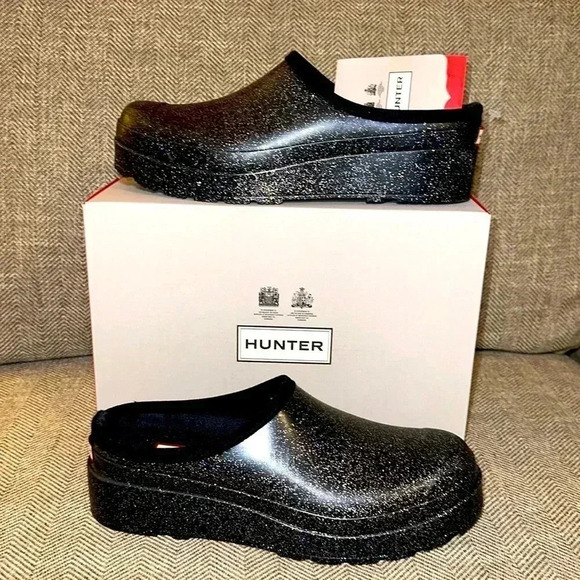 NWT HUNTER Boots Women’s Play Starcloud Clog Slip On Shoe Glitter Size 11 - Picture 2 of 13